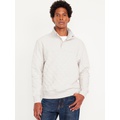 Quarter-Snap Quilted Fleece Sweatshirt