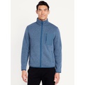 Sherpa-Lined Sweater Fleece Zip Jacket Hot Deal