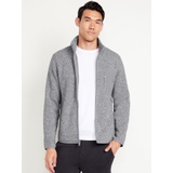 Sherpa-Lined Sweater Fleece Zip Jacket Hot Deal