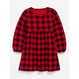 Long-Sleeve Thermal-Knit Dress for Toddler Girls