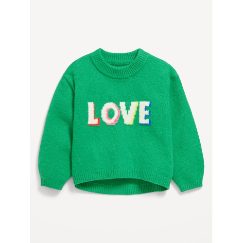 올드네이비 SoSoft Long-Sleeve Graphic Sweater for Toddler Girls