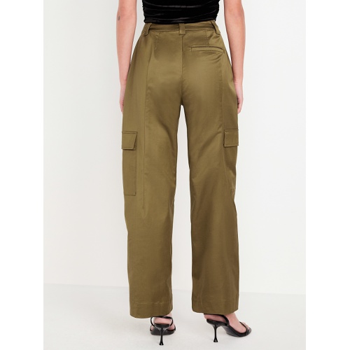 올드네이비 Extra-High Waisted Satin Cargo Barrel Wide-Leg Pants Hot Deal