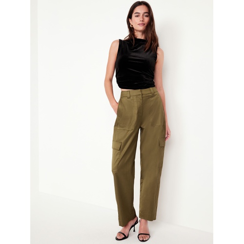 올드네이비 Extra-High Waisted Satin Cargo Barrel Wide-Leg Pants Hot Deal