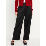 Extra-High Waisted Satin Cargo Barrel Wide-Leg Pants Hot Deal