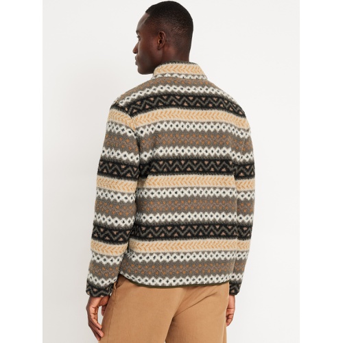 올드네이비 Sherpa Fair Isle Quarter Zip