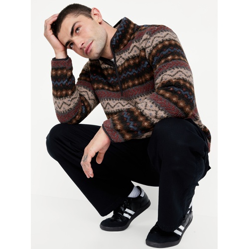 올드네이비 Sherpa Fair Isle Quarter Zip