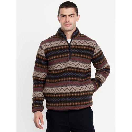 올드네이비 Sherpa Fair Isle Quarter Zip