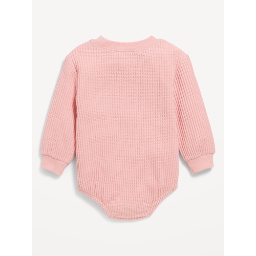 올드네이비 Long-Sleeve Thermal-Knit Romper for Baby