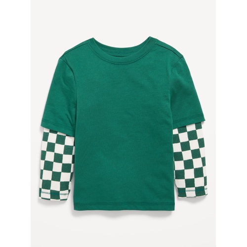 올드네이비 Long-Sleeve Two-In-One T-Shirt for Toddler Boys Hot Deal