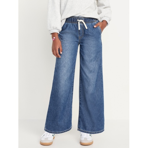 올드네이비 High-Waisted Baggy Wide-Leg Pull-On Jeans for Girls