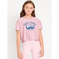 CloudMotion Cropped Graphic Performance T-Shirt for Girls