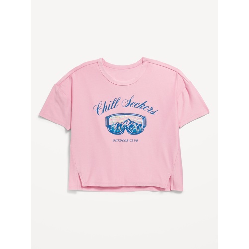 올드네이비 CloudMotion Cropped Graphic Performance T-Shirt for Girls