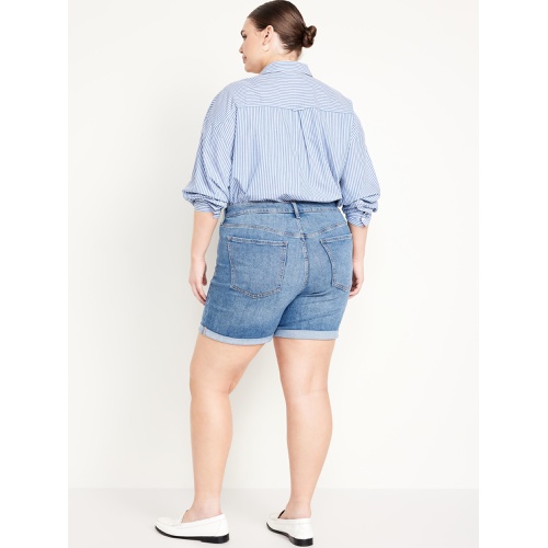 올드네이비 High-Waisted Wow Jean Shorts -- 5-inch inseam Hot Deal