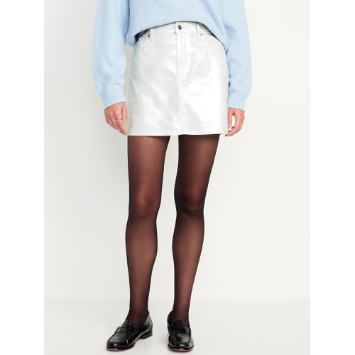 올드네이비 Mid-Rise OG Shine Mini Skirt Hot Deal