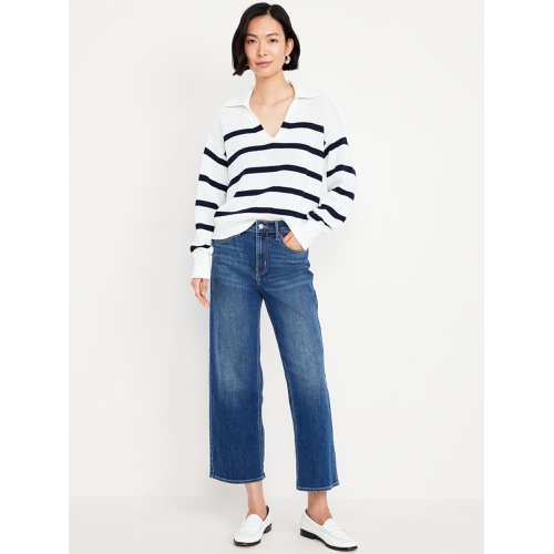 올드네이비 High-Waisted Wow Crop Wide-Leg Jeans Hot Deal