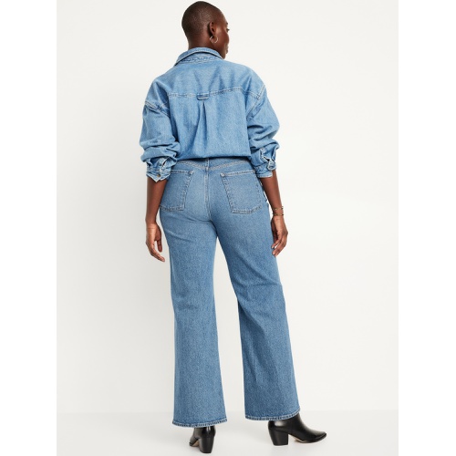 올드네이비 Curvy Extra High-Waisted Sky-Hi Wide-Leg Jeans