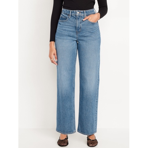 올드네이비 Curvy Extra High-Waisted Sky-Hi Wide-Leg Jeans