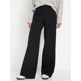 High-Waisted Pull-On Pixie Wide-Leg Pants