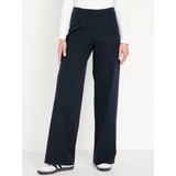 High-Waisted Pull-On Pixie Wide-Leg Pants