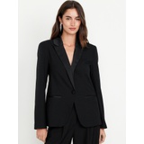 Satin Lapel Tuxedo Blazer