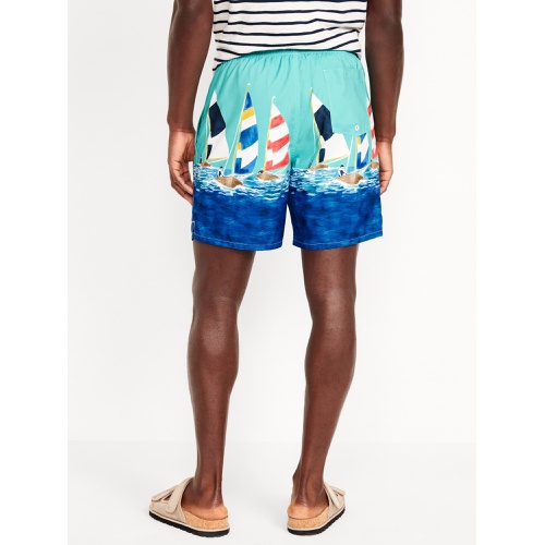 올드네이비 Printed Swim Trunks -- 7-inch inseam