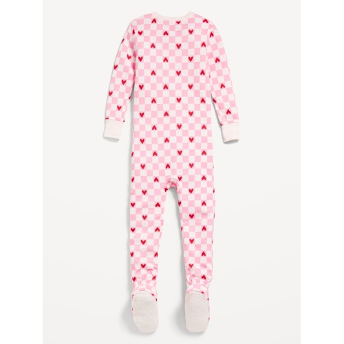 올드네이비 Printed Snug-Fit Zip-Front Footed Pajama One-Piece for Toddler & Baby