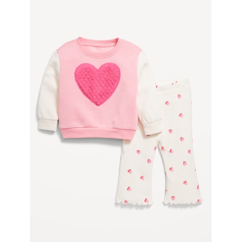 올드네이비 Cozy Fleece Embroidered Patch Sweatshirt and Leggings Set for Baby