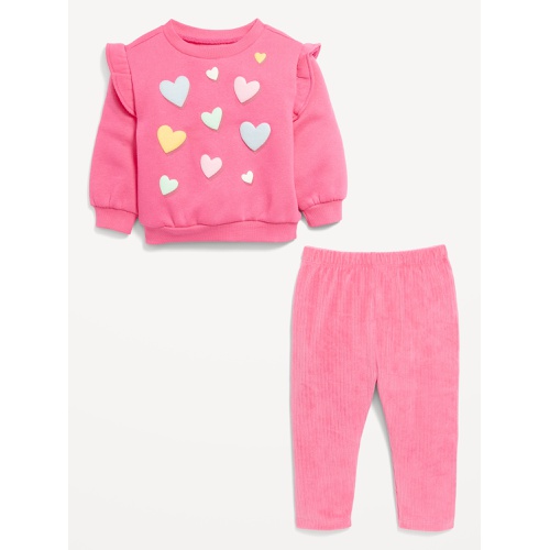 올드네이비 Ruffled French Terry Sweatshirt and Corduroy Leggings Set for Baby