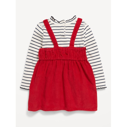 올드네이비 Printed Mock-Neck Top and Corduroy Heart Dress Set for Baby