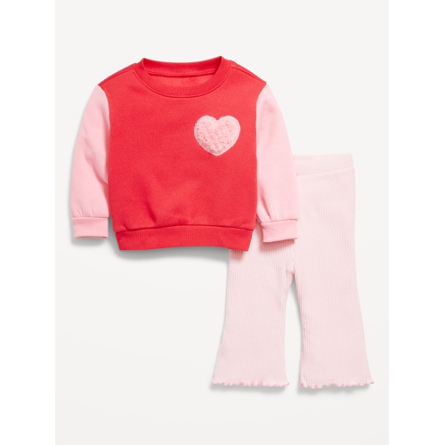 올드네이비 Cozy Fleece Embroidered Patch Sweatshirt and Leggings Set for Baby