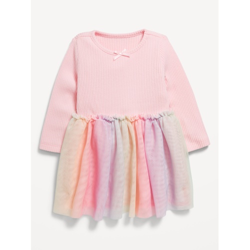 올드네이비 Printed Long-Sleeve Ribbed Tutu Dress for Baby