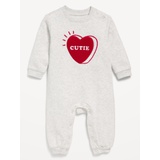 Long-Sleeve Fleece Graphic One-Piece for Baby