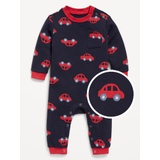 Printed Long-Sleeve Fleece One-Piece for Baby