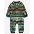 Printed Microfleece Button Front One-Piece for Baby