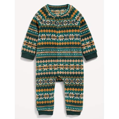 올드네이비 Printed Microfleece Button Front One-Piece for Baby