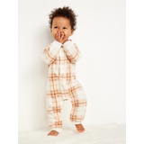 Printed Microfleece Button Front One-Piece for Baby