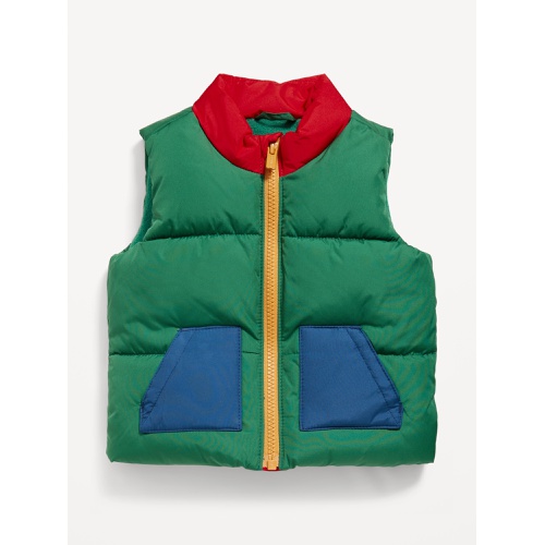 올드네이비 Water-Resistant Quilted Color Block Puffer Vest for Baby