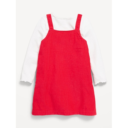 올드네이비 Sleeveless Corduroy Heart Dress and T-Shirt Set for Toddler Girls