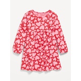 Printed Jersey-Knit Long-Sleeve Dress for Toddler Girls Hot Deal