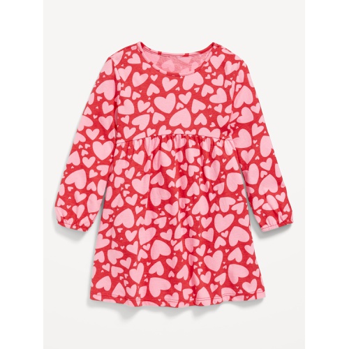 올드네이비 Printed Jersey-Knit Long-Sleeve Dress for Toddler Girls Hot Deal