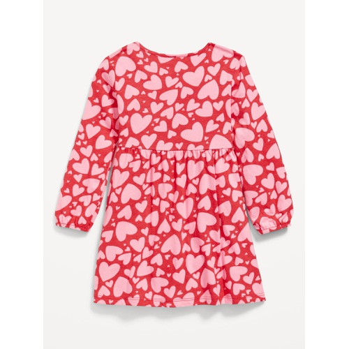 올드네이비 Printed Jersey-Knit Long-Sleeve Dress for Toddler Girls Hot Deal