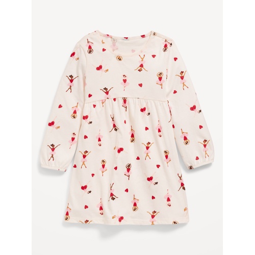 올드네이비 Printed Jersey-Knit Long-Sleeve Dress for Toddler Girls Hot Deal