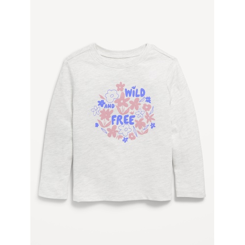 올드네이비 Long-Sleeve Graphic T-Shirt for Toddler Girls Hot Deal