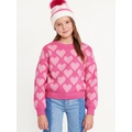 SoSoft Printed Crew-Neck Sweater for Girls