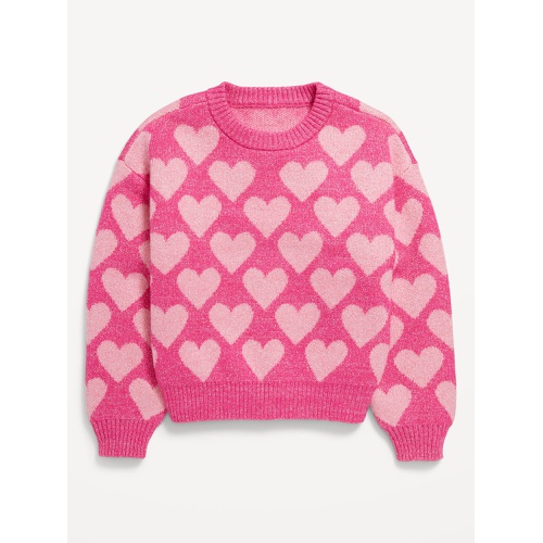 올드네이비 SoSoft Printed Crew-Neck Sweater for Girls