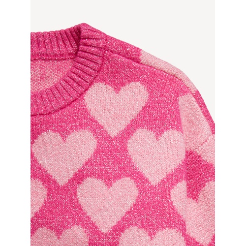 올드네이비 SoSoft Printed Crew-Neck Sweater for Girls