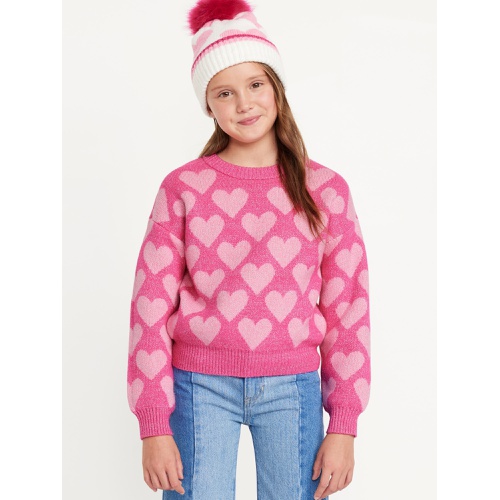 올드네이비 SoSoft Printed Crew-Neck Sweater for Girls