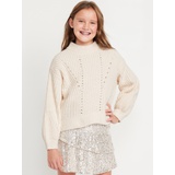 Cozy Mock-Neck Chenille Sweater for Girls