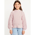 Cozy Mock-Neck Chenille Sweater for Girls