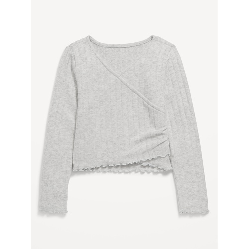 올드네이비 Cozy Wrap-Front Ribbed Top for Girls